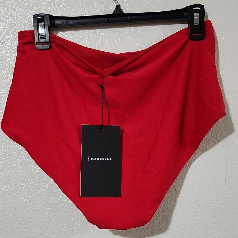 Marcella High Waist Red Bikini Bottom - Picture 2 of 3